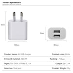 Mini chargeur USB double port avec câble de données USB vers Type-C, prise AU, prise AU + câble Type-C