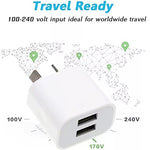 Mini chargeur USB double port avec câble de données USB vers Type-C, prise AU, prise AU + câble Type-C