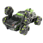 Voiture télécommandée MoFun JC03 2.4G à six roues motrices avec bras oscillant à 360° sans angle mort et fonction drift spray, MoFun JC03 (Vert)