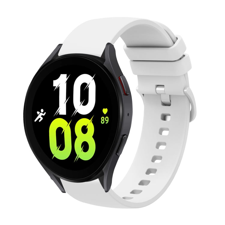 Bracelet de montre en silicone souple couleur unie 20mm, pour Samsung Galaxy Watch5 40mm, pour Samsung Galaxy Watch 4 Classic 42mm, pour Samsung Galaxy Watch 4 Classic 46mm, pour Samsung Galaxy Watch3 41mm