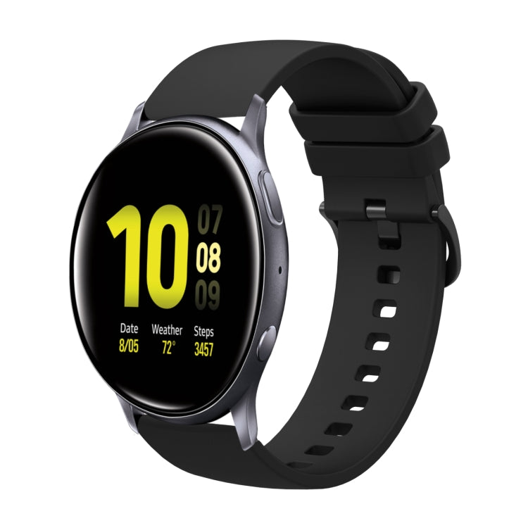 Bracelet de montre en silicone souple de couleur unie 20 mm, pour Samsung Gear S2 Classic, pour Samsung Galaxy Watch Active 2 40 mm