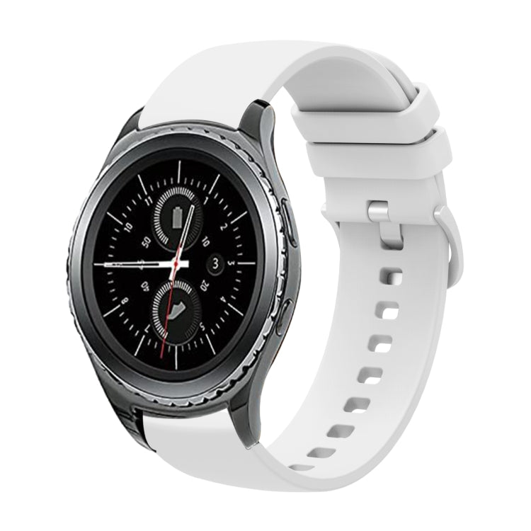 Bracelet de montre en silicone souple de couleur unie 20 mm, pour Samsung Gear S2 Classic, pour Samsung Galaxy Watch Active 2 40 mm