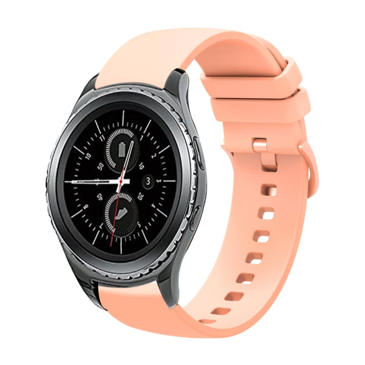 Bracelet de montre en silicone souple de couleur unie 20 mm, pour Samsung Gear S2 Classic, pour Samsung Galaxy Watch Active 2 40 mm