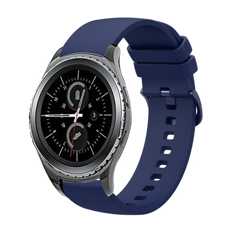 Bracelet de montre en silicone souple de couleur unie 20 mm, pour Samsung Gear S2 Classic, pour Samsung Galaxy Watch Active 2 40 mm
