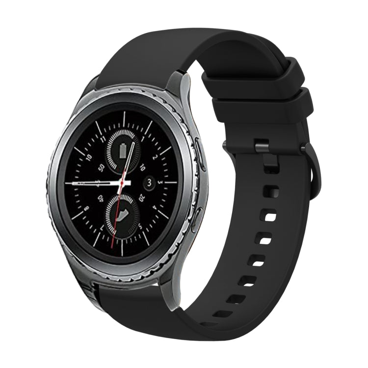 Bracelet de montre en silicone souple de couleur unie 20 mm, pour Samsung Gear S2 Classic, pour Samsung Galaxy Watch Active 2 40 mm