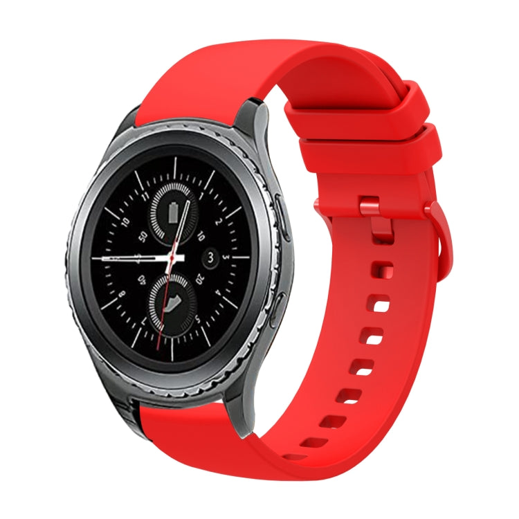 Bracelet de montre en silicone souple de couleur unie 20 mm, pour Samsung Gear S2 Classic, pour Samsung Galaxy Watch Active 2 40 mm