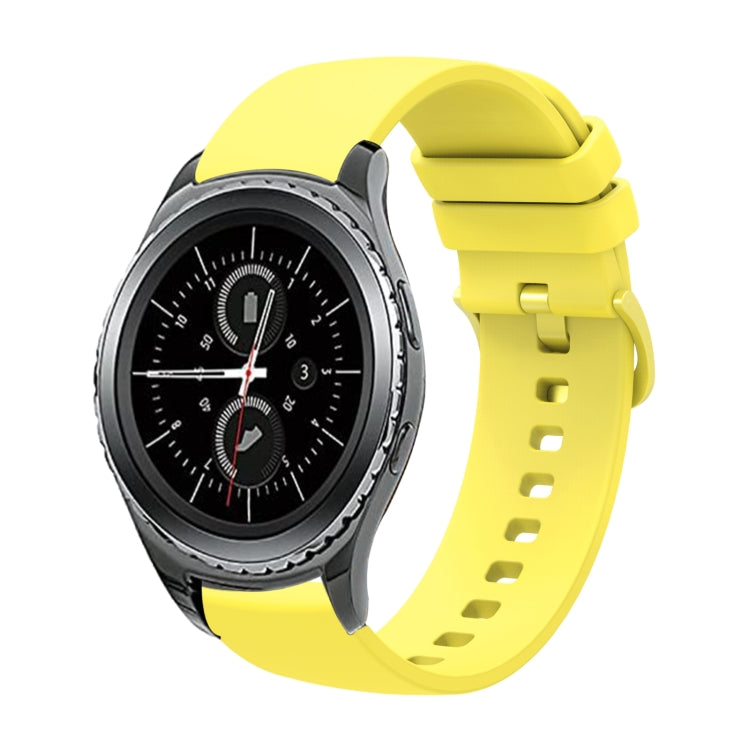 Bracelet de montre en silicone souple de couleur unie 20 mm, pour Samsung Gear S2 Classic, pour Samsung Galaxy Watch Active 2 40 mm