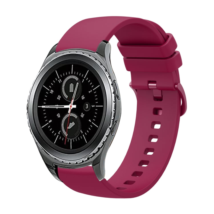 Bracelet de montre en silicone souple de couleur unie 20 mm, pour Samsung Gear S2 Classic, pour Samsung Galaxy Watch Active 2 40 mm
