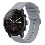 22mm Solid Color Soft Silicone Watch Band, For Amazfit 2 Stratos