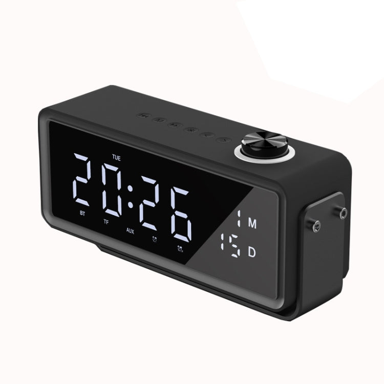 AEC K5 Enceintes Bluetooth Horloge Réveil Miroir avec Lumière LED Support TF / FM
