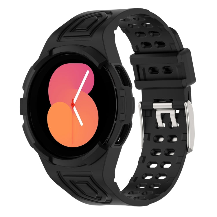 Bracelet de montre connectée à boucle double ardillon en TPU intégré blindé, pour Samsung Galaxy Watch5 40mm, pour Samsung Galaxy Watch5 44mm, pour Samsung Galaxy Watch4 44mm