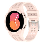 Bracelet de montre connectée à boucle double ardillon en TPU intégré blindé, pour Samsung Galaxy Watch5 40mm, pour Samsung Galaxy Watch5 44mm, pour Samsung Galaxy Watch4 44mm