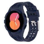 Bracelet de montre connectée à boucle double ardillon en TPU intégré blindé, pour Samsung Galaxy Watch5 40mm, pour Samsung Galaxy Watch5 44mm, pour Samsung Galaxy Watch4 44mm