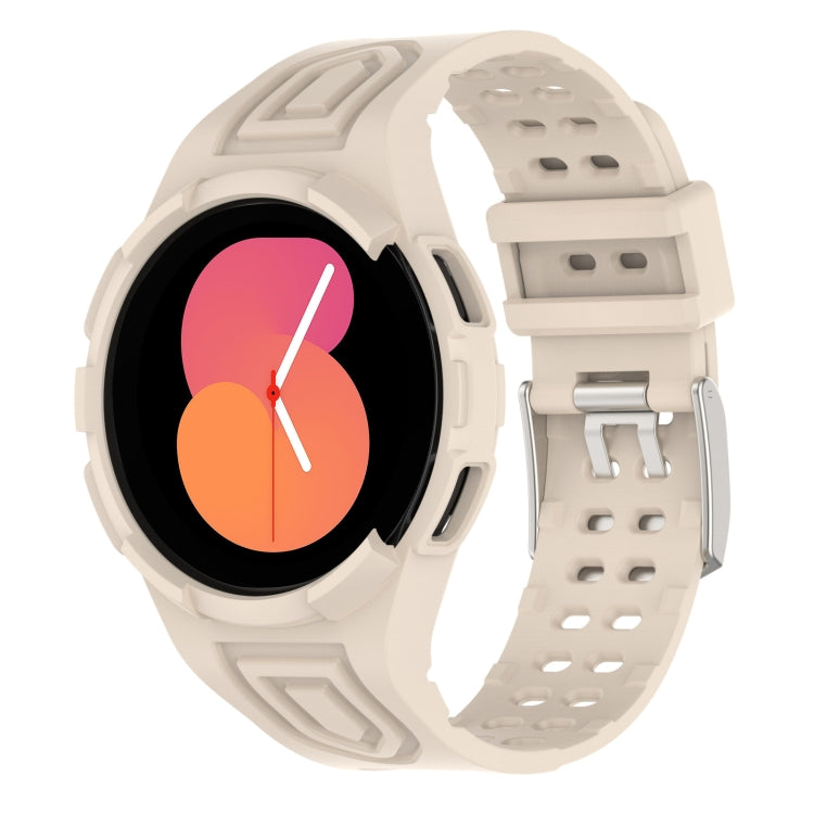 Bracelet de montre connectée à boucle double ardillon en TPU intégré blindé, pour Samsung Galaxy Watch5 40mm, pour Samsung Galaxy Watch5 44mm, pour Samsung Galaxy Watch4 44mm