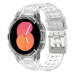 Bracelet de montre connectée à boucle double ardillon en TPU intégré blindé, pour Samsung Galaxy Watch5 40mm, pour Samsung Galaxy Watch5 44mm, pour Samsung Galaxy Watch4 44mm