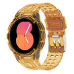Bracelet de montre connectée à boucle double ardillon en TPU intégré blindé, pour Samsung Galaxy Watch5 40mm, pour Samsung Galaxy Watch5 44mm, pour Samsung Galaxy Watch4 44mm
