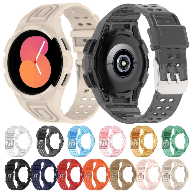 Bracelet de montre connectée à boucle double ardillon en TPU intégré blindé, pour Samsung Galaxy Watch5 40mm, pour Samsung Galaxy Watch5 44mm, pour Samsung Galaxy Watch4 44mm