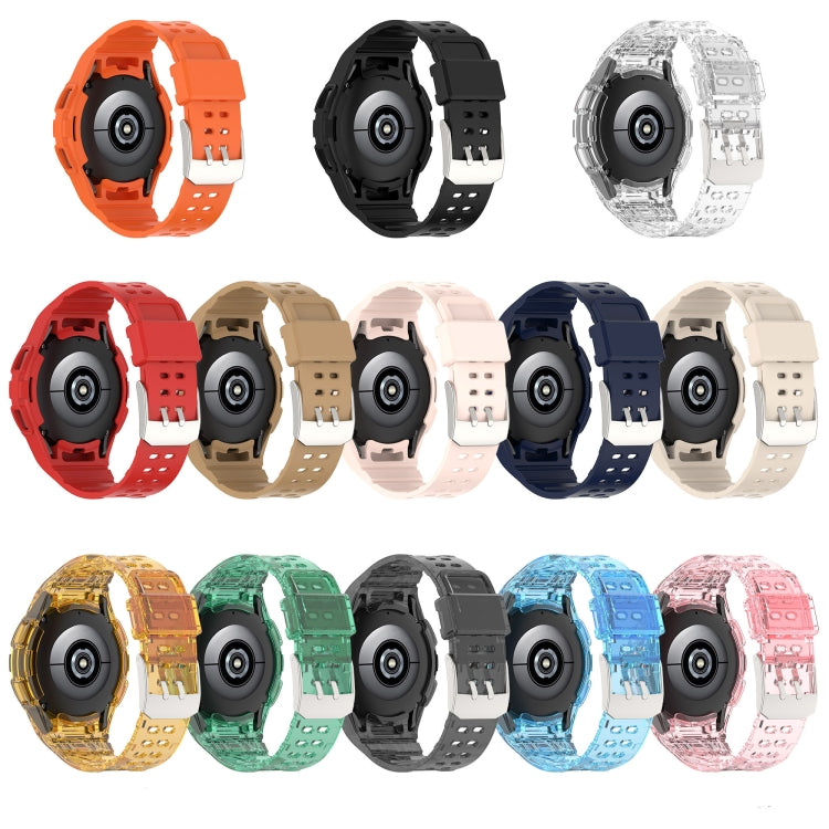 Bracelet de montre connectée à boucle double ardillon en TPU intégré blindé, pour Samsung Galaxy Watch5 40mm, pour Samsung Galaxy Watch5 44mm, pour Samsung Galaxy Watch4 44mm