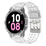 Bracelet de montre connectée à boucle double ardillon en TPU intégré blindé, pour Samsung Galaxy Watch5 40mm, pour Samsung Galaxy Watch5 44mm, pour Samsung Galaxy Watch4 44mm