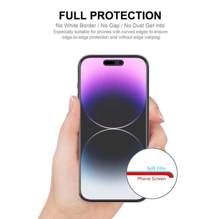 Film hydrogel antidéflagrant ENKAY Full Glue pour iPhone 14 Pro Max, pour iPhone 14 Pro Max (1 pièce), pour iPhone 14 Pro Max (2 pièces), pour iPhone 14 Pro Max (5 pièces), pour iPhone 14 Pro Max (10 pièces)