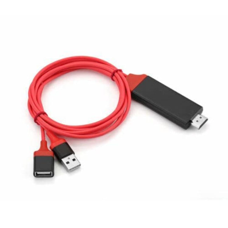 Câble adaptateur HDMI 1080P USB vers HDTV, dongle USB mâle + USB femelle vers HDMI mâle câble de mise en miroir HDTV 1080P pour téléphone/tablette et plus pour partage en streaming