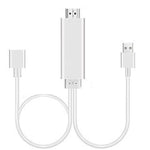 Câble adaptateur HDMI 1080P USB vers HDTV, dongle USB mâle + USB femelle vers HDMI mâle câble de mise en miroir HDTV 1080P pour téléphone/tablette et plus pour partage en streaming