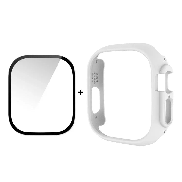 Étui ENKAY 2 en 1 en polycarbonate avec film de protection intégral en verre trempé 9H pour Apple Watch Ultra 3/2/1 49 mm