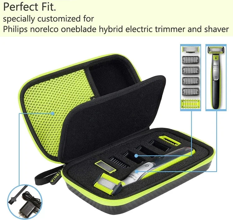 Boîte de rangement de voyage en EVA PU pour rasoir Philips QP2520 / QP2530 / QP2620 / QP2630, pour Philips QP2520
