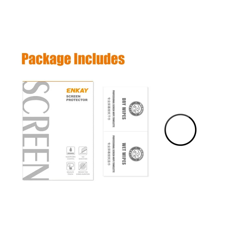Pour Samsung Galaxy Watch5 44mm ENKAY Film de protection d'écran en verre trempé 9H couverture complète, 1 pièce, 2 pièces, 5 pièces, 10 pièces