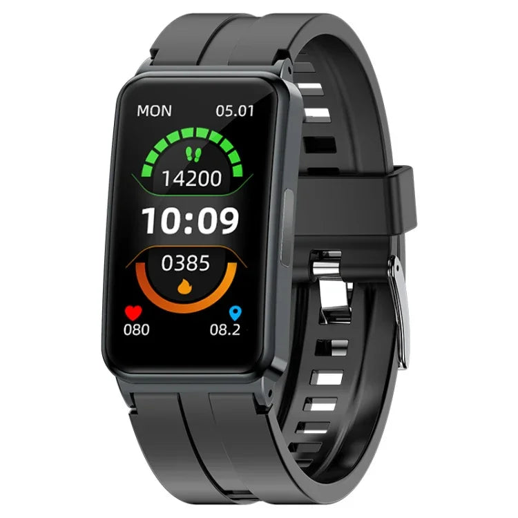 Montre connectée EP01 avec écran couleur de 1,47 pouce, compatible avec la surveillance de la fréquence cardiaque et de la pression artérielle.