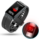 Montre connectée EP01 avec écran couleur de 1,47 pouce, compatible avec la surveillance de la fréquence cardiaque et de la pression artérielle.