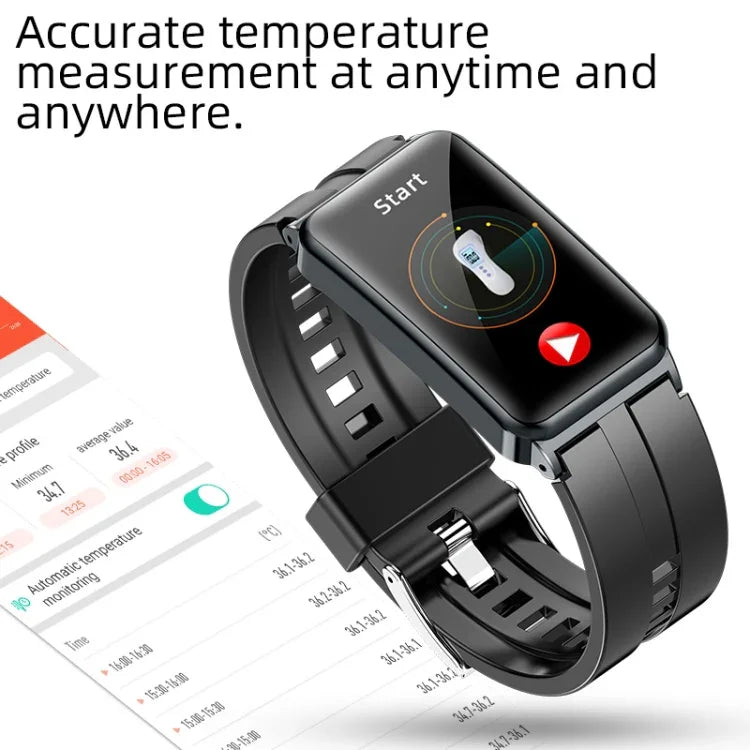 Montre connectée EP01 avec écran couleur de 1,47 pouce, compatible avec la surveillance de la fréquence cardiaque et de la pression artérielle.