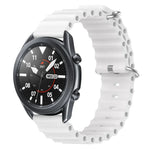 Bracelet de montre 22mm en silicone de style océan de couleur unie, pour Samsung Galaxy Watch3 45mm, pour Samsung Galaxy Watch 46mm, pour Samsung Gear S3 Classic, pour Samsung Gear S3 Frontier