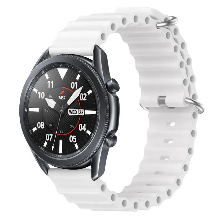 Bracelet de montre 22mm en silicone de style océan de couleur unie, pour Samsung Galaxy Watch3 45mm, pour Samsung Galaxy Watch 46mm, pour Samsung Gear S3 Classic, pour Samsung Gear S3 Frontier
