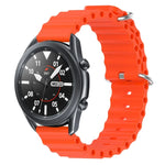 Bracelet de montre 22mm en silicone de style océan de couleur unie, pour Samsung Galaxy Watch3 45mm, pour Samsung Galaxy Watch 46mm, pour Samsung Gear S3 Classic, pour Samsung Gear S3 Frontier