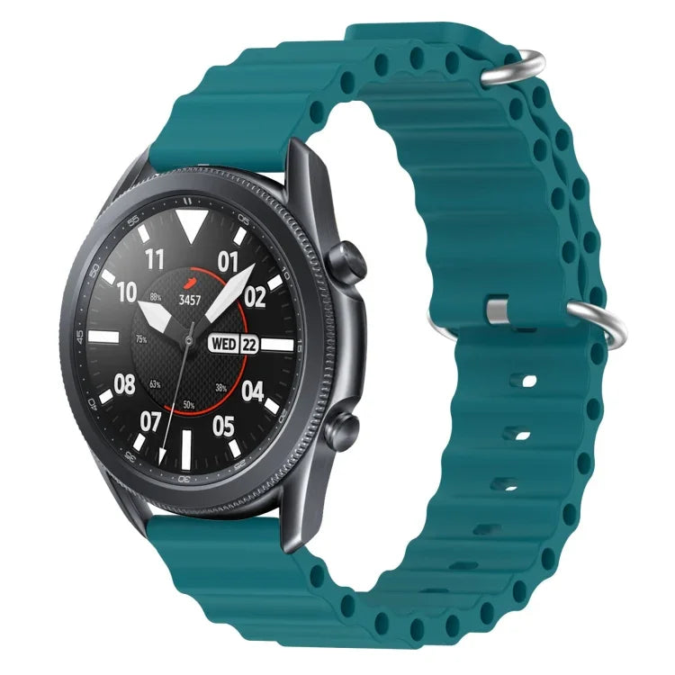 Bracelet de montre 22mm en silicone de style océan de couleur unie, pour Samsung Galaxy Watch3 45mm, pour Samsung Galaxy Watch 46mm, pour Samsung Gear S3 Classic, pour Samsung Gear S3 Frontier