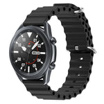 Bracelet de montre 22mm en silicone de style océan de couleur unie, pour Samsung Galaxy Watch3 45mm, pour Samsung Galaxy Watch 46mm, pour Samsung Gear S3 Classic, pour Samsung Gear S3 Frontier