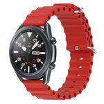 Bracelet de montre 22mm en silicone de style océan de couleur unie, pour Samsung Galaxy Watch3 45mm, pour Samsung Galaxy Watch 46mm, pour Samsung Gear S3 Classic, pour Samsung Gear S3 Frontier