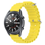 Bracelet de montre 22mm en silicone de style océan de couleur unie, pour Samsung Galaxy Watch3 45mm, pour Samsung Galaxy Watch 46mm, pour Samsung Gear S3 Classic, pour Samsung Gear S3 Frontier