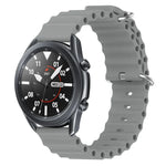 Bracelet de montre 22mm en silicone de style océan de couleur unie, pour Samsung Galaxy Watch3 45mm, pour Samsung Galaxy Watch 46mm, pour Samsung Gear S3 Classic, pour Samsung Gear S3 Frontier