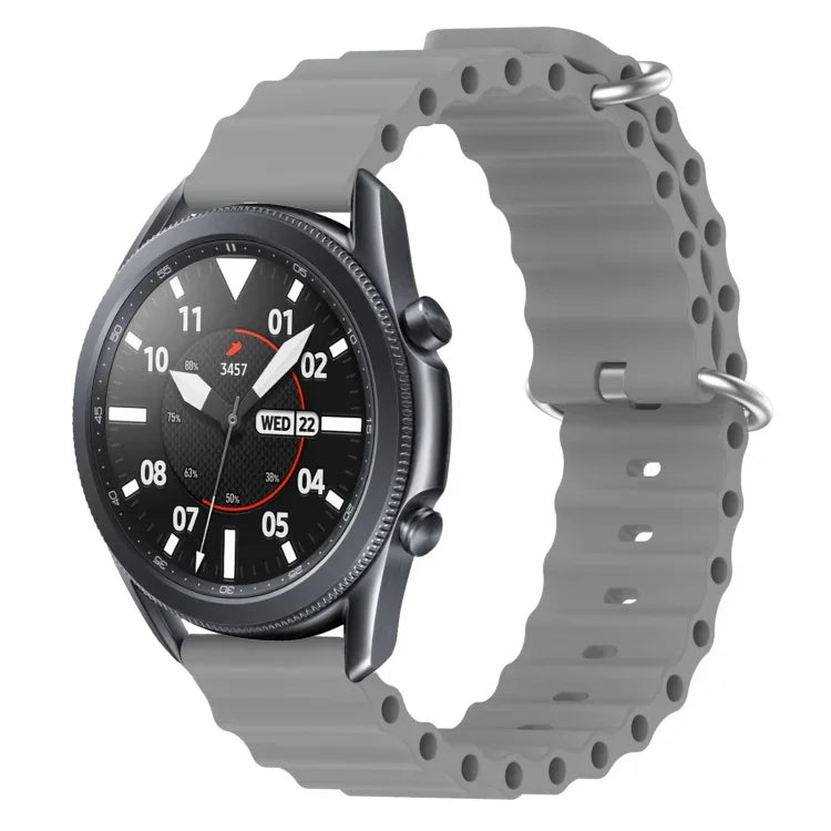 Bracelet de montre 22mm en silicone de style océan de couleur unie, pour Samsung Galaxy Watch3 45mm, pour Samsung Galaxy Watch 46mm, pour Samsung Gear S3 Classic, pour Samsung Gear S3 Frontier