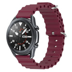 Bracelet de montre 22mm en silicone de style océan de couleur unie, pour Samsung Galaxy Watch3 45mm, pour Samsung Galaxy Watch 46mm, pour Samsung Gear S3 Classic, pour Samsung Gear S3 Frontier