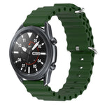 Bracelet de montre 22mm en silicone de style océan de couleur unie, pour Samsung Galaxy Watch3 45mm, pour Samsung Galaxy Watch 46mm, pour Samsung Gear S3 Classic, pour Samsung Gear S3 Frontier
