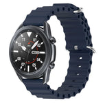 Bracelet de montre 22mm en silicone de style océan de couleur unie, pour Samsung Galaxy Watch3 45mm, pour Samsung Galaxy Watch 46mm, pour Samsung Gear S3 Classic, pour Samsung Gear S3 Frontier