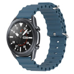 Bracelet de montre 22mm en silicone de style océan de couleur unie, pour Samsung Galaxy Watch3 45mm, pour Samsung Galaxy Watch 46mm, pour Samsung Gear S3 Classic, pour Samsung Gear S3 Frontier