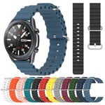 Bracelet de montre 22mm en silicone de style océan de couleur unie, pour Samsung Galaxy Watch3 45mm, pour Samsung Galaxy Watch 46mm, pour Samsung Gear S3 Classic, pour Samsung Gear S3 Frontier
