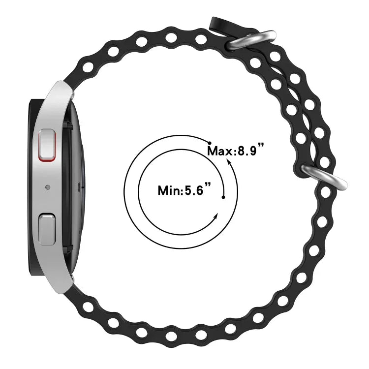 Bracelet de montre 22mm en silicone de style océan de couleur unie, pour Samsung Galaxy Watch3 45mm, pour Samsung Galaxy Watch 46mm, pour Samsung Gear S3 Classic, pour Samsung Gear S3 Frontier