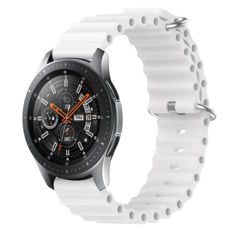 Bracelet de montre 22mm en silicone de style océan de couleur unie, pour Samsung Galaxy Watch3 45mm, pour Samsung Galaxy Watch 46mm, pour Samsung Gear S3 Classic, pour Samsung Gear S3 Frontier