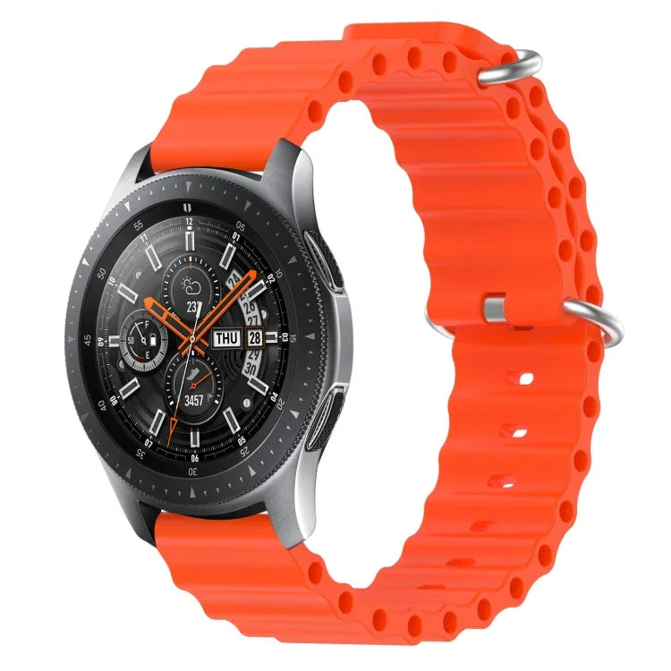Bracelet de montre 22mm en silicone de style océan de couleur unie, pour Samsung Galaxy Watch3 45mm, pour Samsung Galaxy Watch 46mm, pour Samsung Gear S3 Classic, pour Samsung Gear S3 Frontier