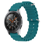 Bracelet de montre 22mm en silicone de style océan de couleur unie, pour Samsung Galaxy Watch3 45mm, pour Samsung Galaxy Watch 46mm, pour Samsung Gear S3 Classic, pour Samsung Gear S3 Frontier